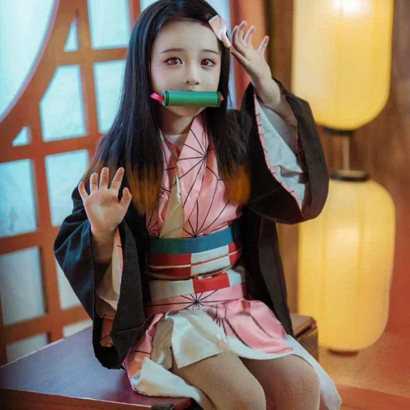Anime Cosplay Anya - 애니메이션 카마도 네즈코 코스프레 의상, 기모노