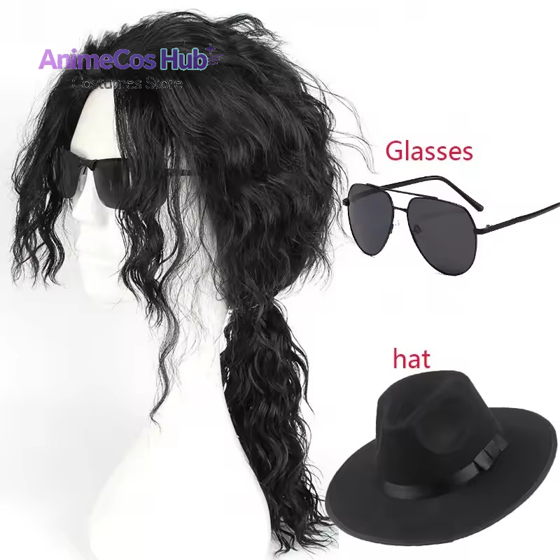 Anime Cosplay Long Black Hair - 애니메이션 마이클 잭슨 코스프레 마이클 코스프레