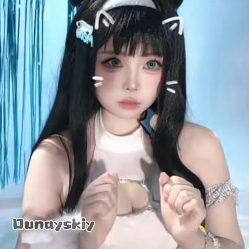 Anime Cosplay Long Black Hair - CR817GODDESSS 애니메이션 VICTORYRY 코스프레 T.T.STAR Be