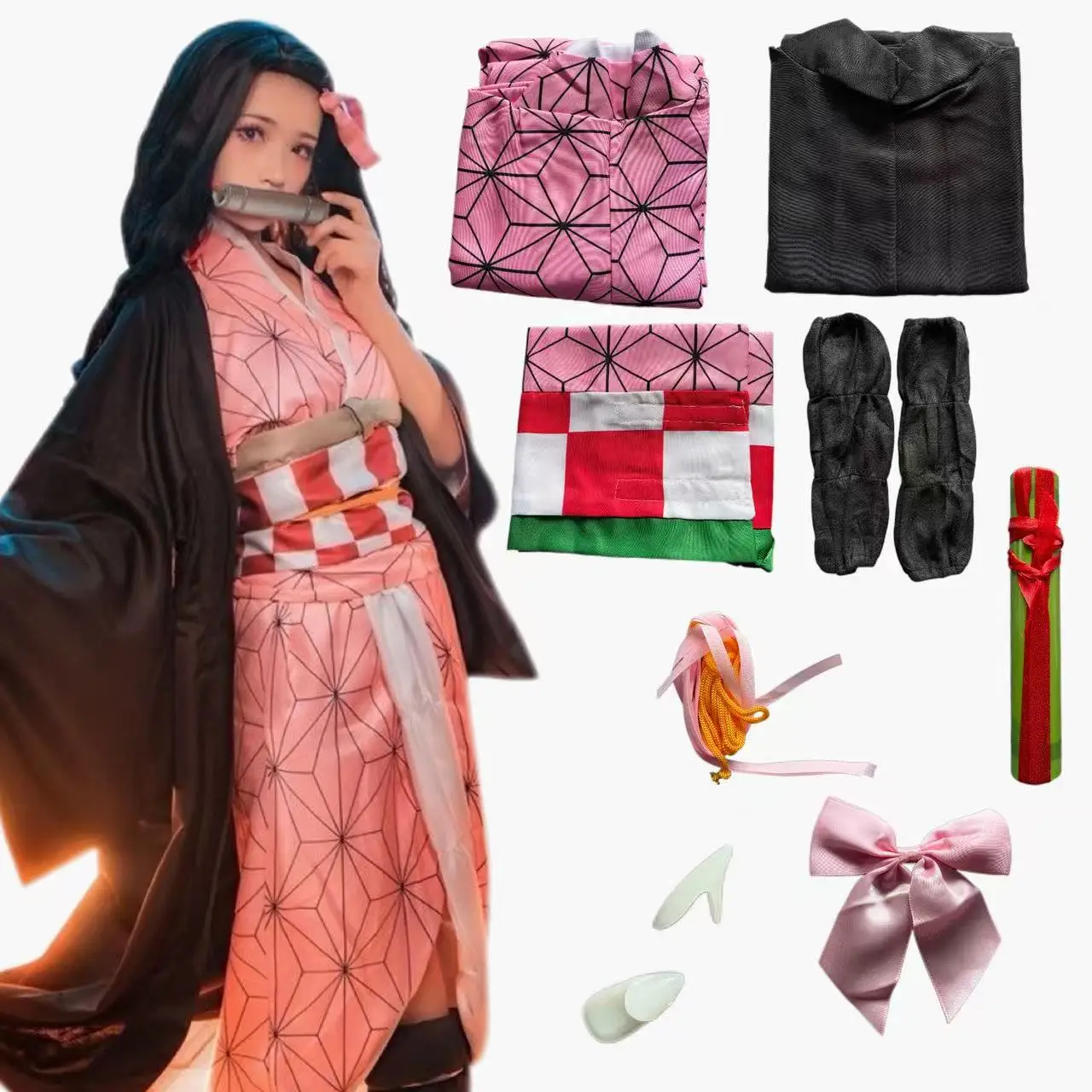 애니메이션 카마도 네즈코 코스프레 의상 기모노 코스프레 - Anime Cosplay Nezuko 리뷰 및 가격