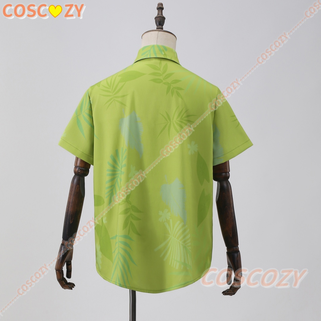 만화 닉 와일드 코스프레 그린 프린트 셔츠 블루 넥타이 - Anime Cosplay Name 리뷰 및 가격
