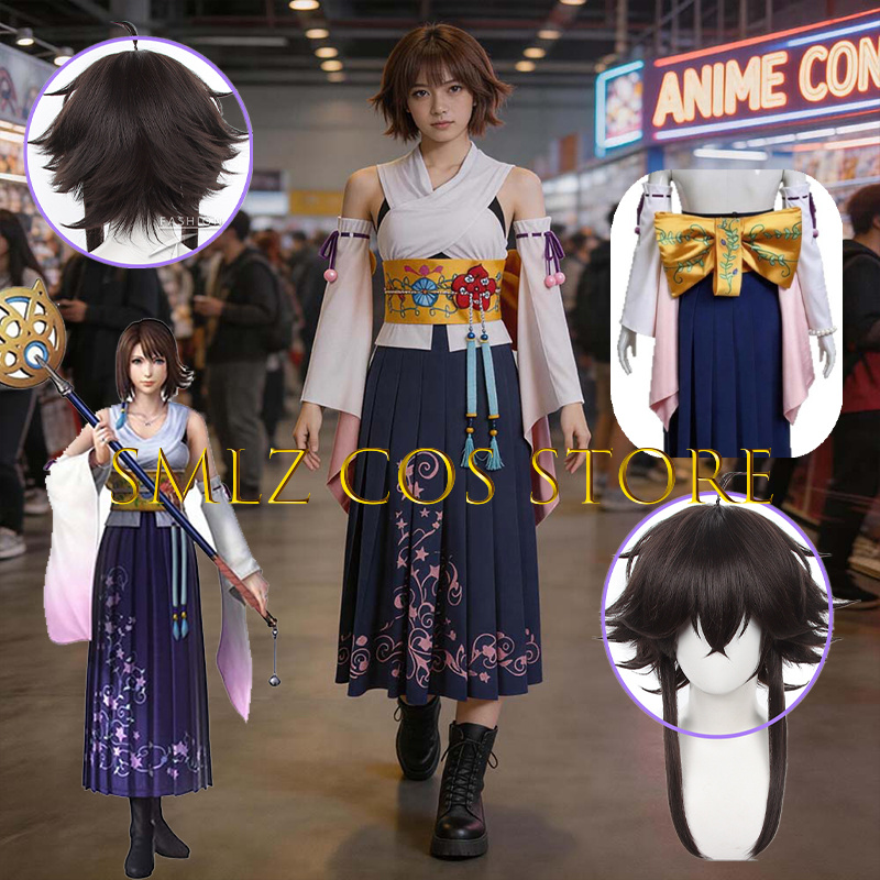 Smlz FFX 유나 코스프레 애니메이션 FF10 X  - Anime Cosplay Wig 리뷰 및 가격