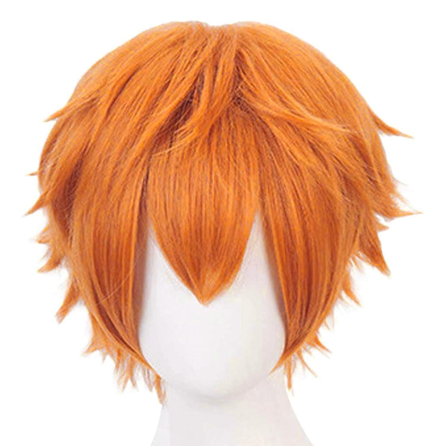 남자를위한 짧은 오렌지 가발 할로윈을위한 오렌지 코스프 - Anime Cosplay Orange Hair 리뷰 및 가격