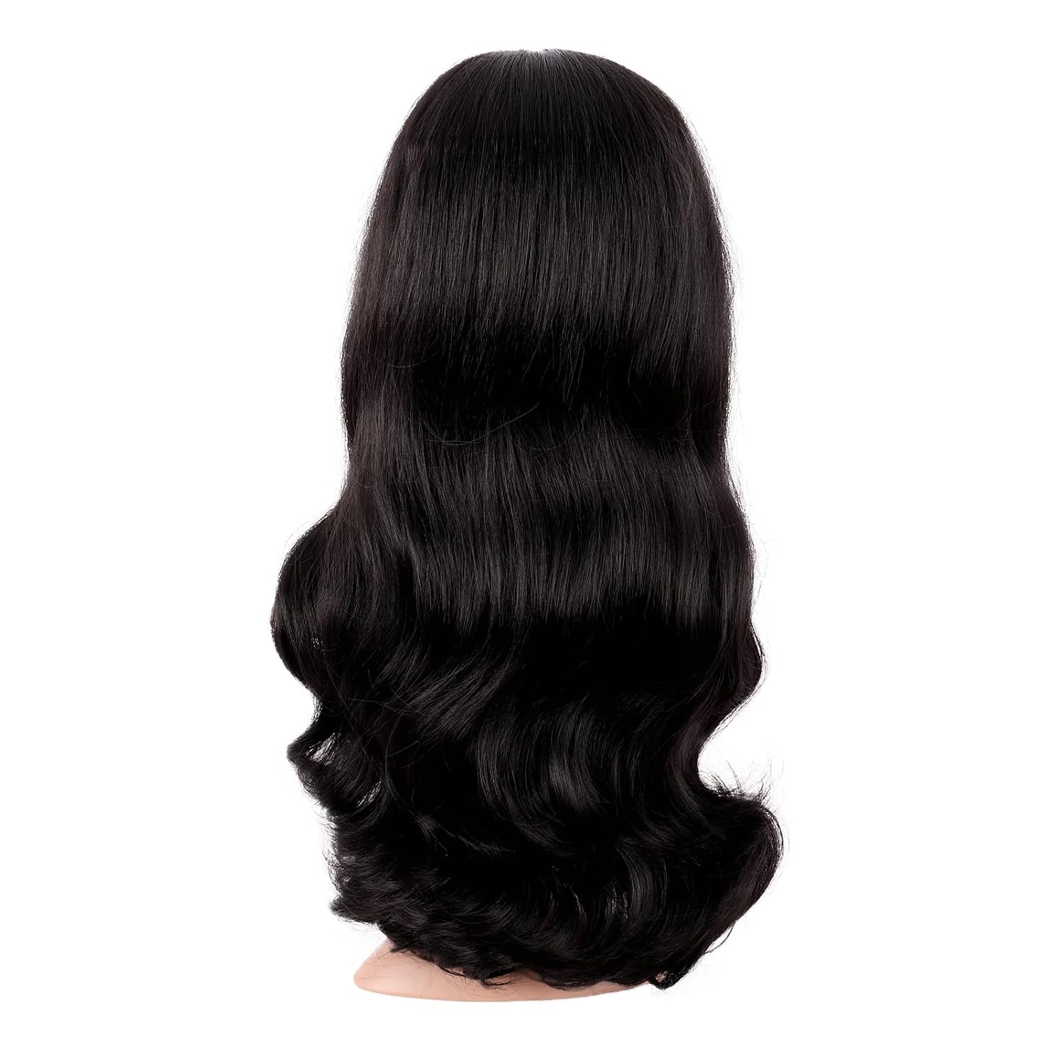 긴 곱슬머리 중간 가르마 코스프레 가발 블랙 패션 가발 - Anime Cosplay Long Black Hair 리뷰 및 가격