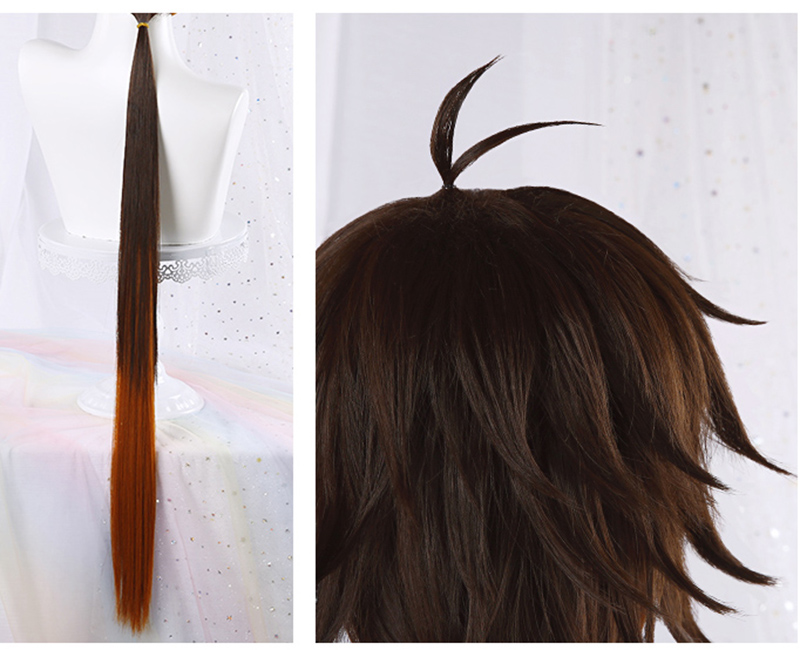 고품질 게임 Genshin Impact Zhongli  - Anime Cosplay Orange Hair 리뷰 및 가격