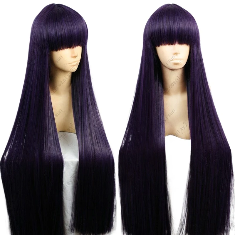 선원 화성 히노 레이 100CM 롱 스트레이트 퍼플 블 - Anime Cosplay Long Black Hair 리뷰 및 가격