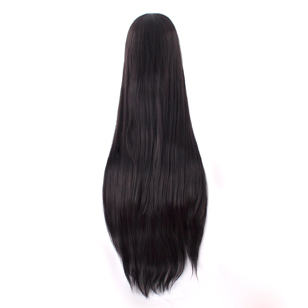 40 인치 100 cm 긴 스트레이트 코스프레 가발 여 - Anime Cosplay Long Black Hair 리뷰 및 가격