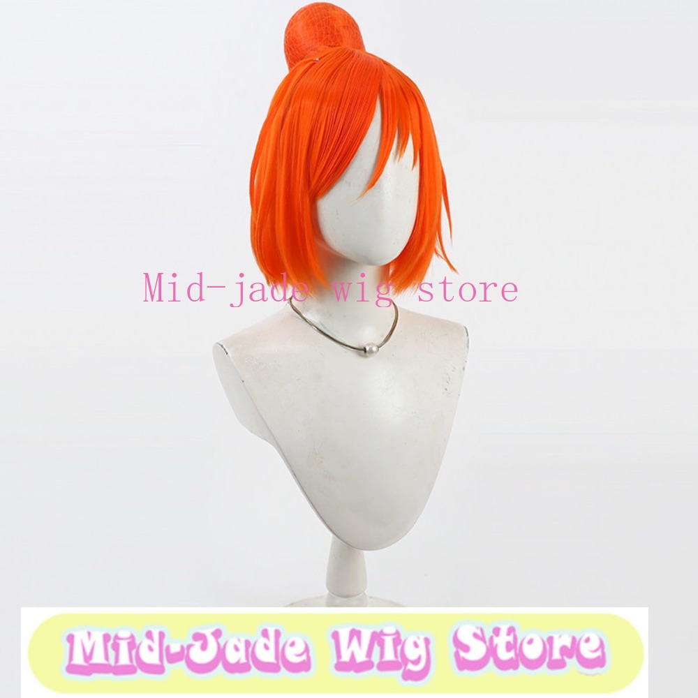 Smile PreCure 아카네 히노 코스프레 가발 내 - Anime Cosplay Orange Hair 리뷰 및 가격